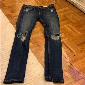 Rag & Bone ripped skinny leg jeans
